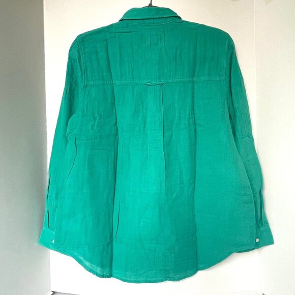 Rails Ellis Organic Cotton Shirt Womens Medium Blue Relaxed Button Up Blouse - Picture 5 of 6